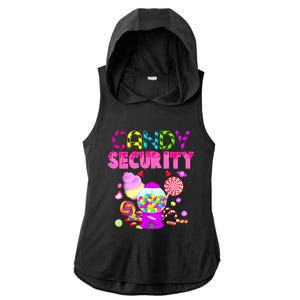 Candy Land Costume Women Candy Crew Funny Candy Security Ladies PosiCharge Tri-Blend Wicking Draft Hoodie Tank