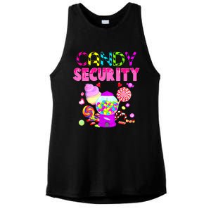 Candy Land Costume Women Candy Crew Funny Candy Security Ladies PosiCharge Tri-Blend Wicking Tank