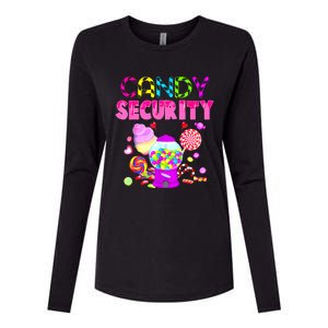 Candy Land Costume Women Candy Crew Funny Candy Security Womens Cotton Relaxed Long Sleeve T-Shirt