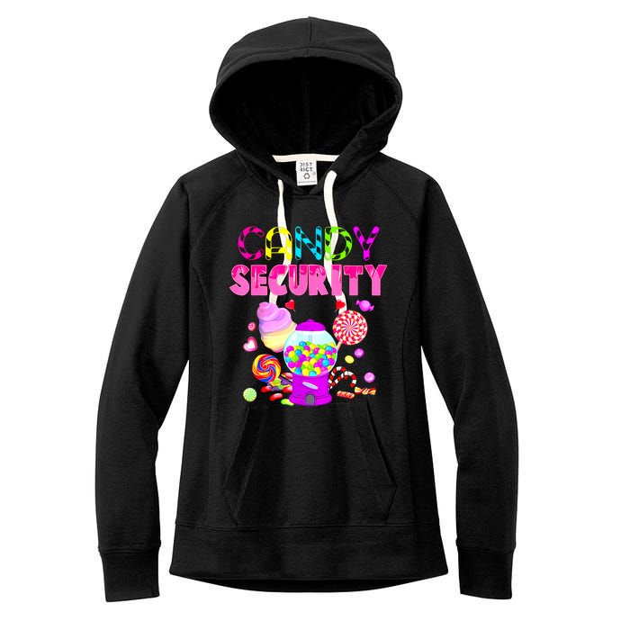 Candy Land Costume Women Candy Crew Funny Candy Security Women's Fleece Hoodie