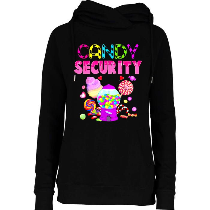 Candy Land Costume Women Candy Crew Funny Candy Security Womens Funnel Neck Pullover Hood