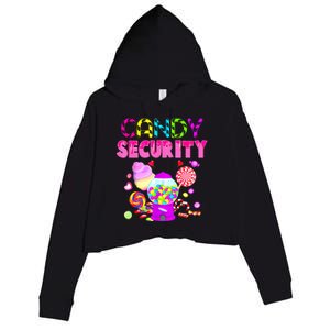 Candy Land Costume Women Candy Crew Funny Candy Security Crop Fleece Hoodie