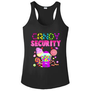 Candy Land Costume Women Candy Crew Funny Candy Security Ladies PosiCharge Competitor Racerback Tank