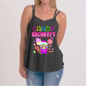 Candy Land Costume Women Candy Crew Funny Candy Security Women's Strappy Tank