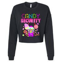 Candy Land Costume Women Candy Crew Funny Candy Security Cropped Pullover Crew