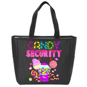 Candy Land Costume Women Candy Crew Funny Candy Security Zip Tote Bag