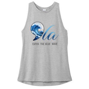 Comma La Catch The Blue Wave Vote Kamala President 24 Harris Ladies PosiCharge Tri-Blend Wicking Tank