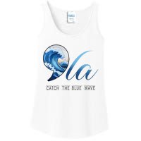 Comma La Catch The Blue Wave Vote Kamala President 24 Harris Ladies Essential Tank