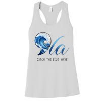 Comma La Catch The Blue Wave Vote Kamala President 24 Harris Women's Racerback Tank