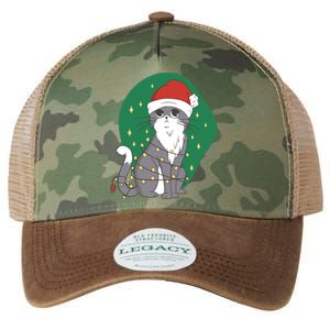 Christmas Lights Cute Cat Legacy Tie Dye Trucker Hat