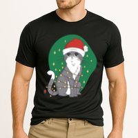 Christmas Lights Cute Cat Cooling Performance Crew T-Shirt