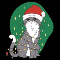 Christmas Lights Cute Cat Cooling Performance Crew T-Shirt