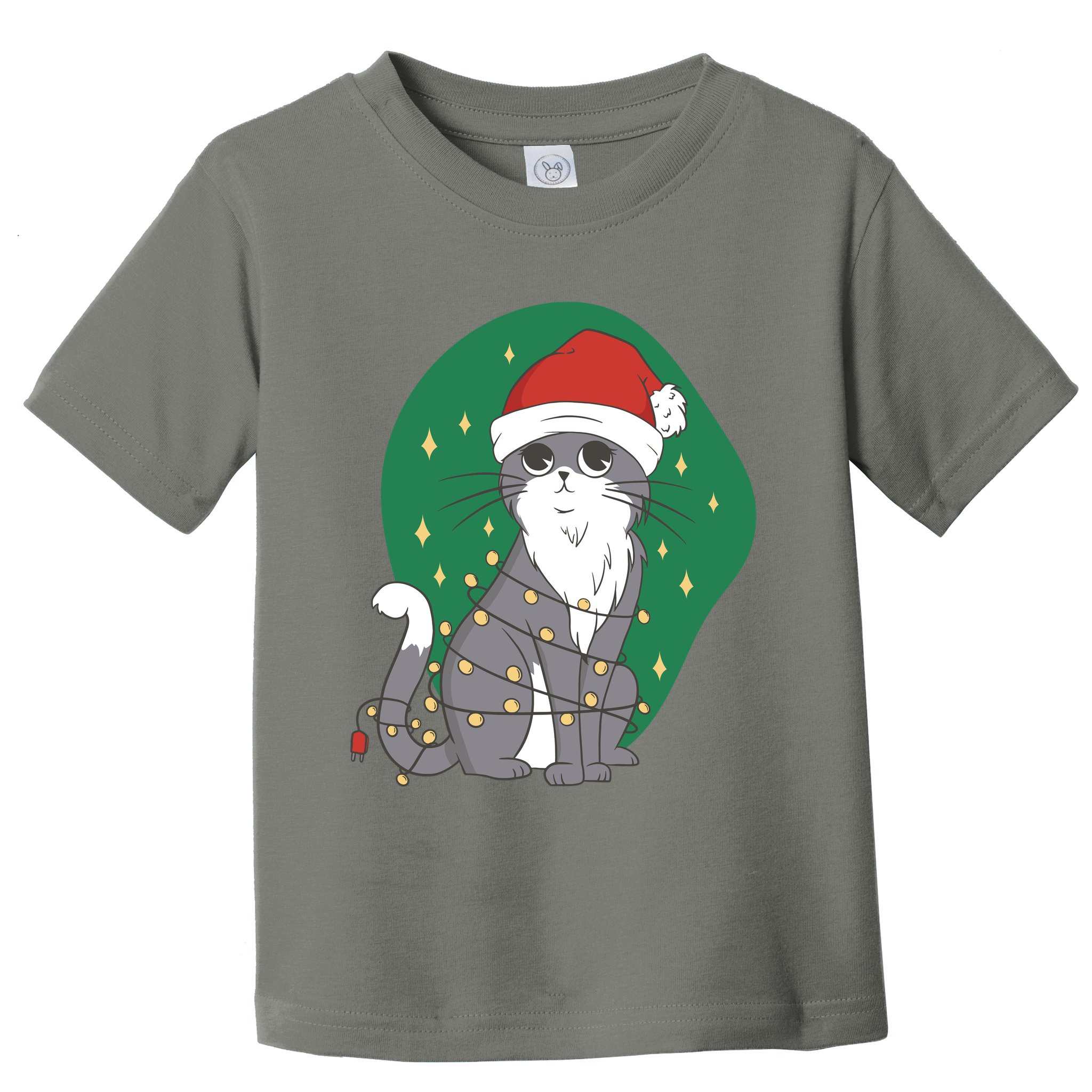 Christmas Lights Cute Cat Toddler T-Shirt