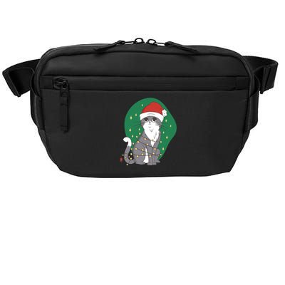 Christmas Lights Cute Cat Crossbody Pack