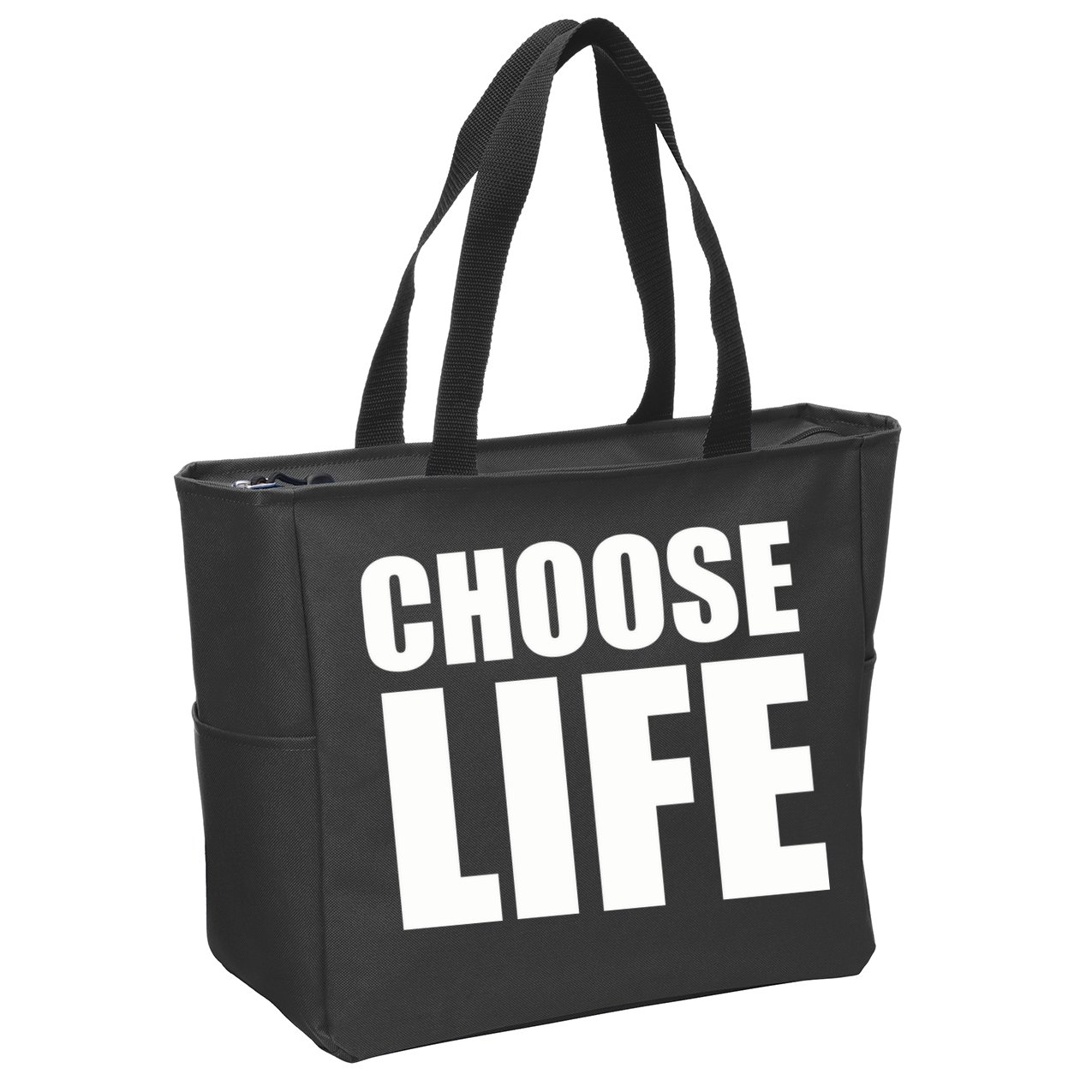 Choose Life Zip Tote Bag
