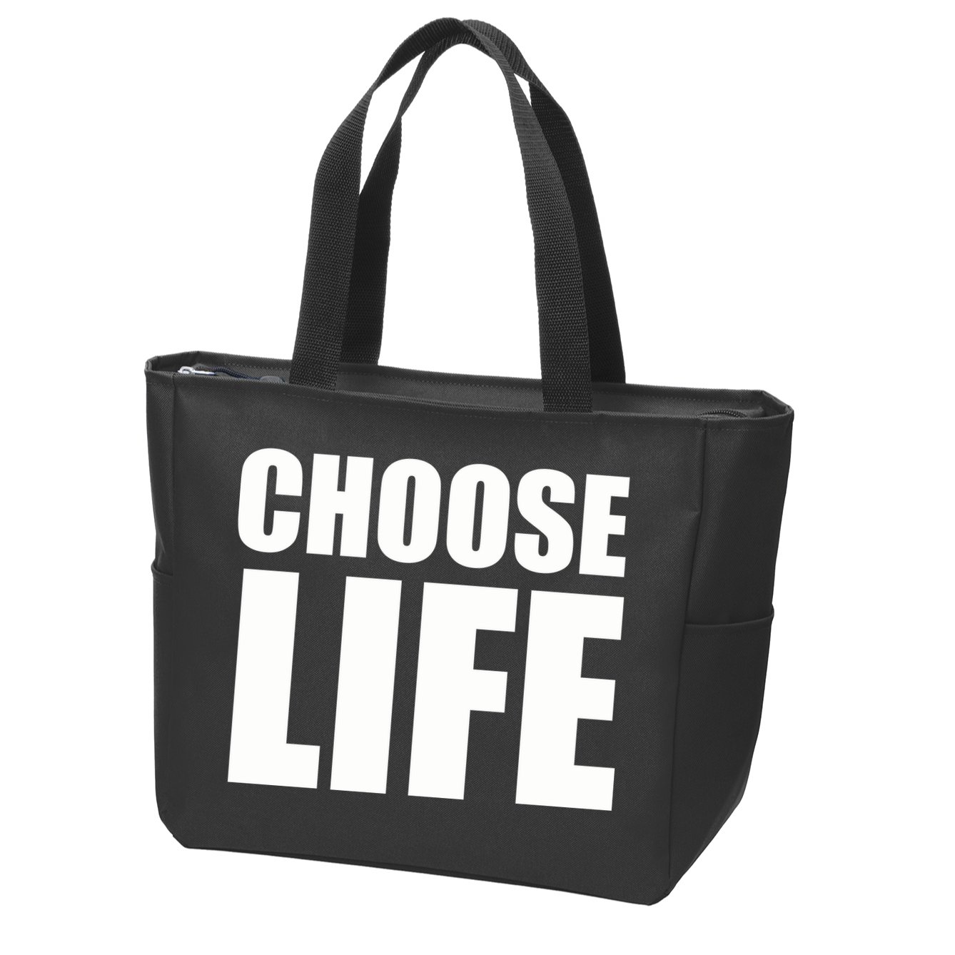 Choose Life Zip Tote Bag