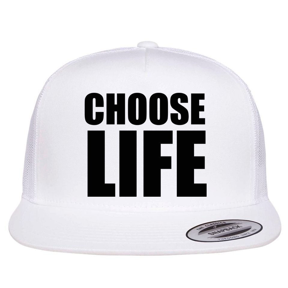 Choose Life Flat Bill Trucker Hat