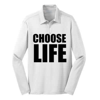 Choose Life Silk Touch Performance Long Sleeve Polo