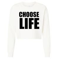 Choose Life Cropped Pullover Crew