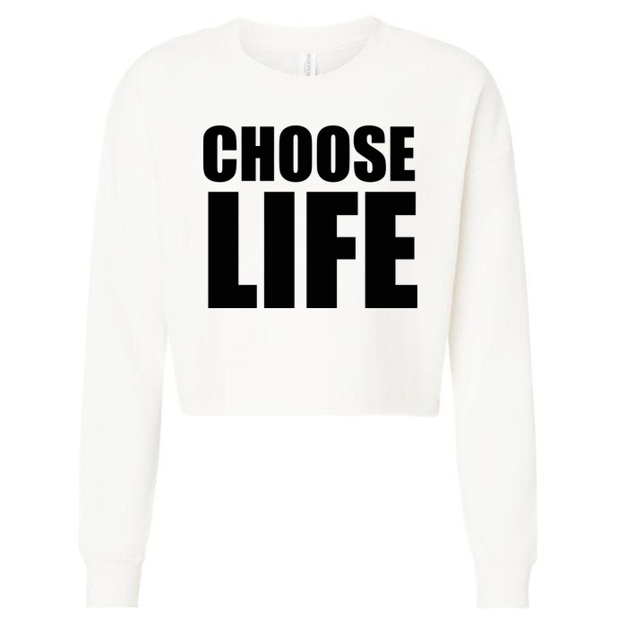 Choose Life Cropped Pullover Crew