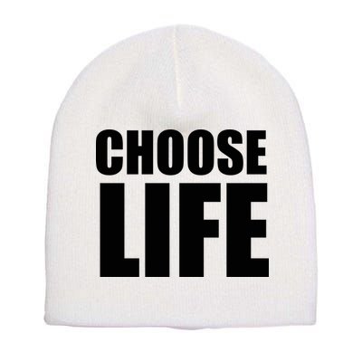 Choose Life Short Acrylic Beanie
