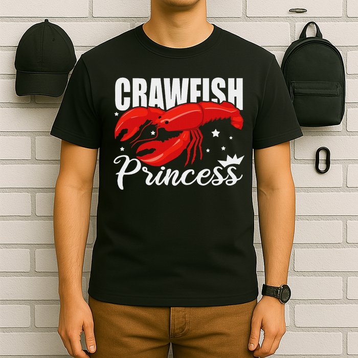 Cute Lobster Crayfish Lover Ladies Crawfish Princess T-Shirt