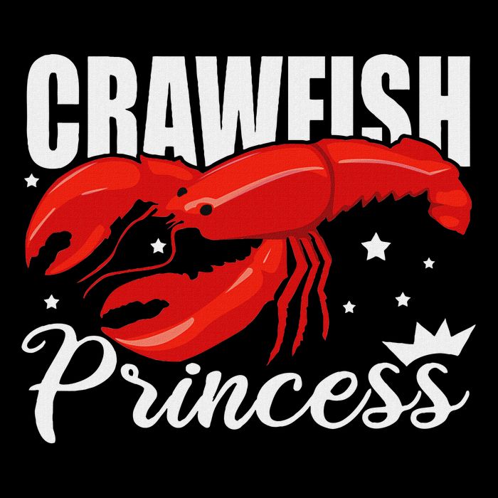 Cute Lobster Crayfish Lover Ladies Crawfish Princess T-Shirt