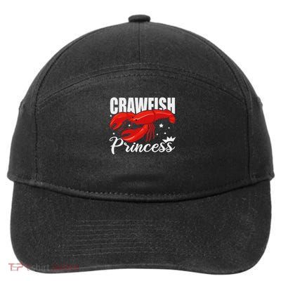 Cute Lobster Crayfish Lover Ladies Crawfish Princess 7-Panel Snapback Hat