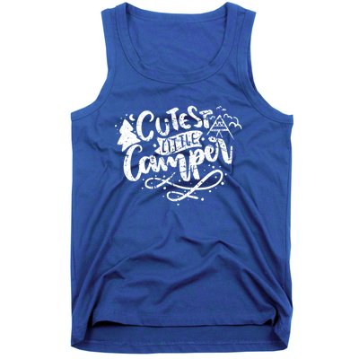 Cutest Little Camper Vacation Camping Summer Camp Friends Gift Tank Top