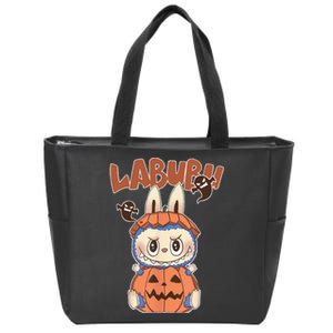 Cute Labubu Classic Pose Funny Labubu Birthday Zip Tote Bag