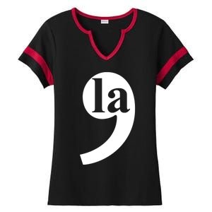 Comma La Ladies Halftime Notch Neck Tee