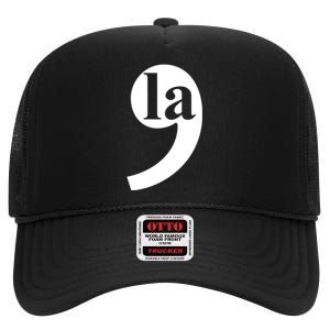 Comma La High Crown Mesh Back Trucker Hat