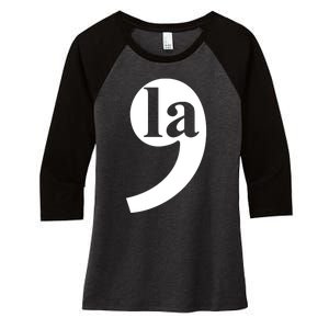 Comma La Women's Tri-Blend 3/4-Sleeve Raglan Shirt