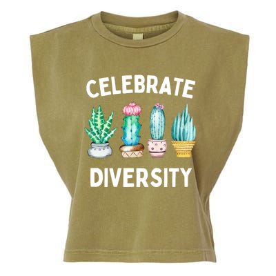 Cactus Lovers Celebrate Diversity Gardening Cute Funny Gift Garment-Dyed Women's Muscle Tee