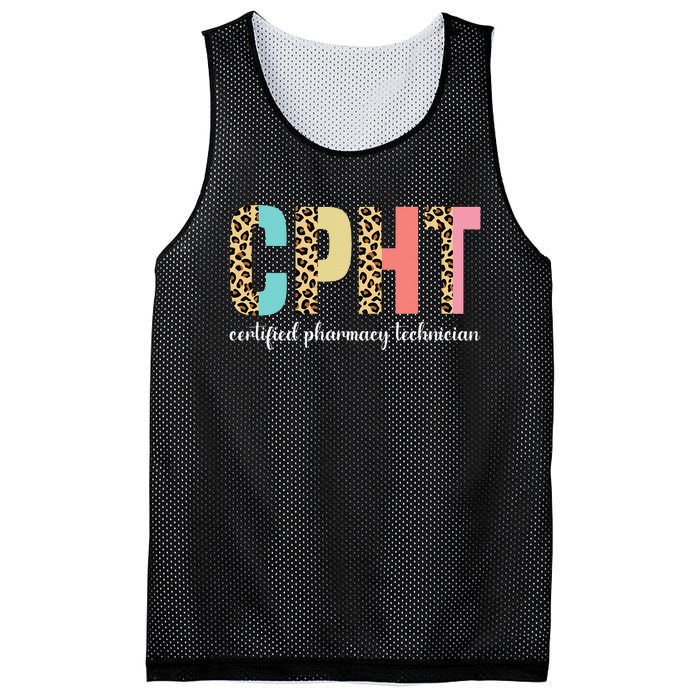 CPHT Leopard Certified Pharmacy Technician Mesh Reversible Basketball Jersey Tank