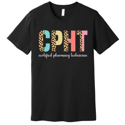 CPHT Leopard Certified Pharmacy Technician Premium T-Shirt