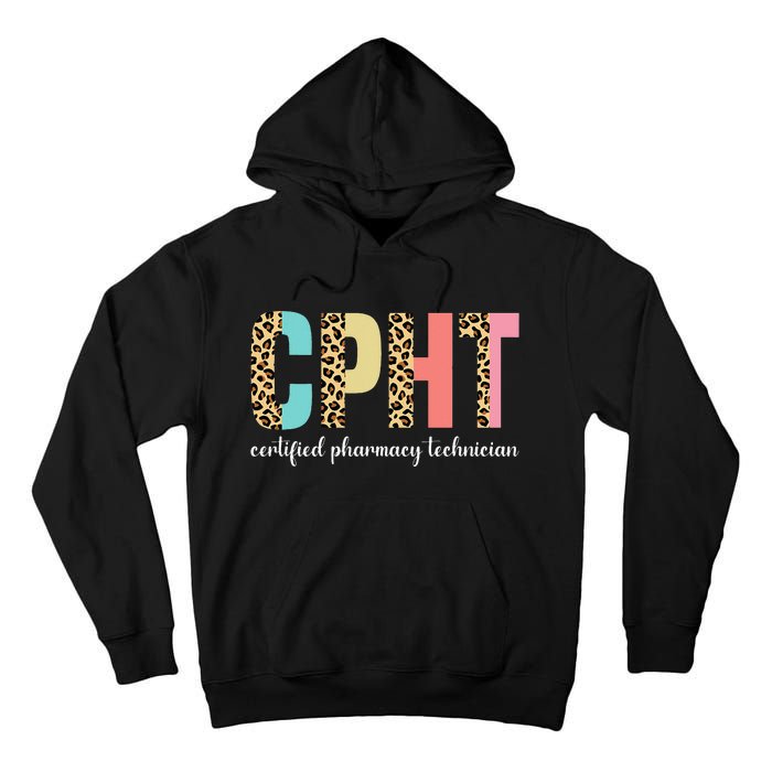 CPHT Leopard Certified Pharmacy Technician Tall Hoodie