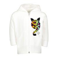 Comma La Cat Kamala Harris President 2024 Coma La Pin.K Toddler Zip Fleece Hoodie