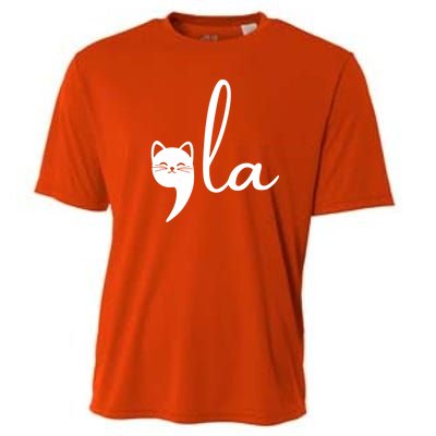 Comma La Cat Lady Kamala Harris Cooling Performance Crew T-Shirt