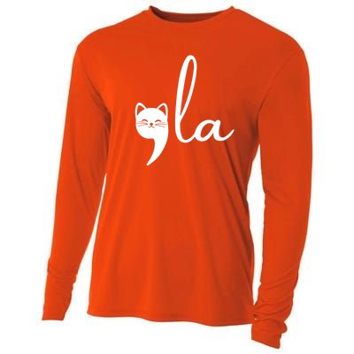 Comma La Cat Lady Kamala Harris Cooling Performance Long Sleeve Crew