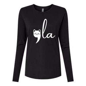 Comma La Cat Lady Kamala Harris Womens Cotton Relaxed Long Sleeve T-Shirt