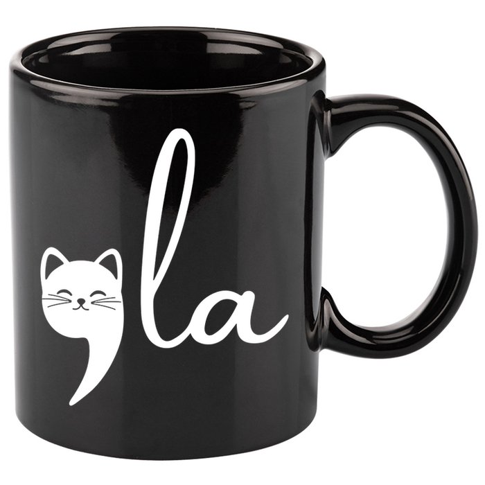 Comma La Cat Lady Kamala Harris 11oz C Handle Ceramic Mug
