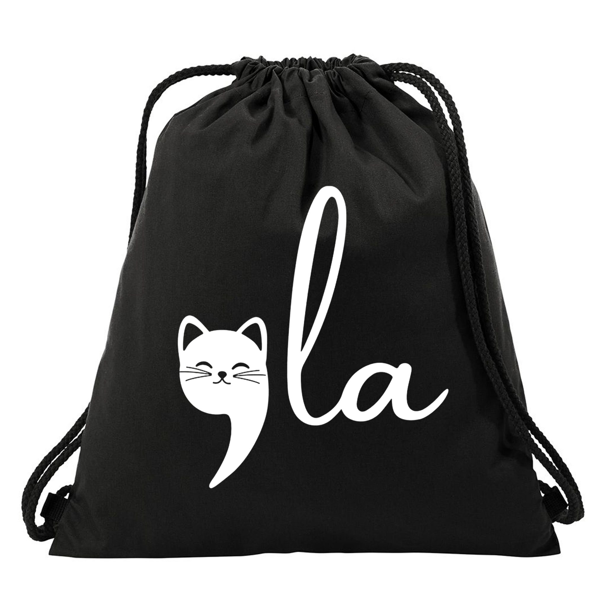 Comma La Cat Lady Kamala Harris Drawstring Bag
