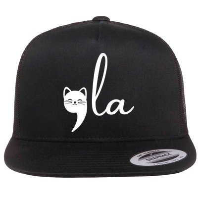 Comma La Cat Lady Kamala Harris Flatbill Hat