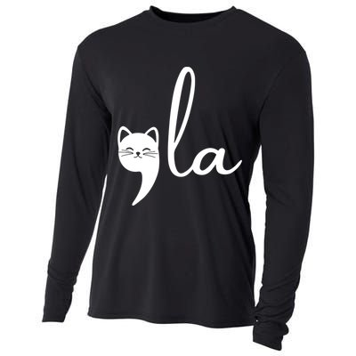 Comma La Cat Lady Kamala Harris Cooling Performance Long Sleeve Crew