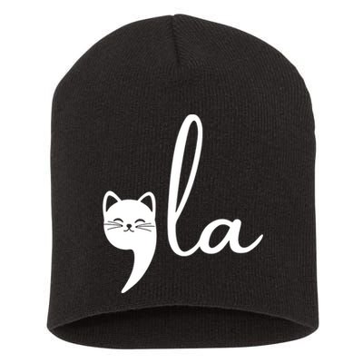 Comma La Cat Lady Kamala Harris Short Acrylic Beanie