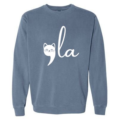 Comma La Cat Lady Kamala Harris Garment-Dyed Sweatshirt