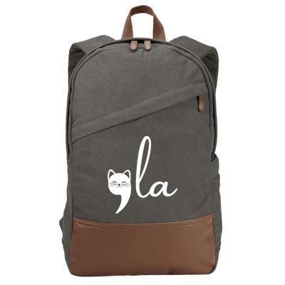 Comma La Cat Lady Kamala Harris Cotton Canvas Backpack