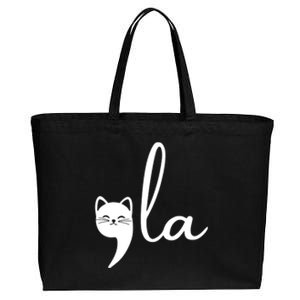 Comma La Cat Lady Kamala Harris Cotton Canvas Jumbo Tote