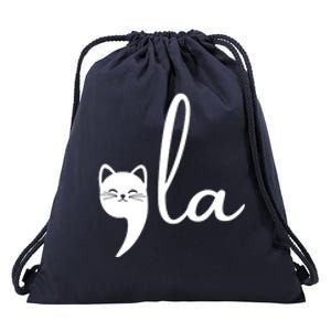 Comma La Cat Lady Kamala Harris Drawstring Bag